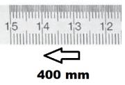 HORIZONTAL FLEXIBLE RULE CLASS II RIGHT TO LEFT 400 MM SECTION 18x0,5 MM<BR>REF : RGH96-D2400C050